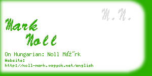 mark noll business card